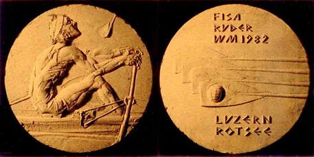 Medaille FISA Ruder WM 1982, Gipsmodell